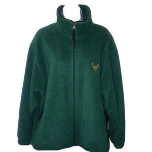 Eastern‎ Mountain Sports EMS Fleece Jacket Women L Green Snowshoe Embroidered